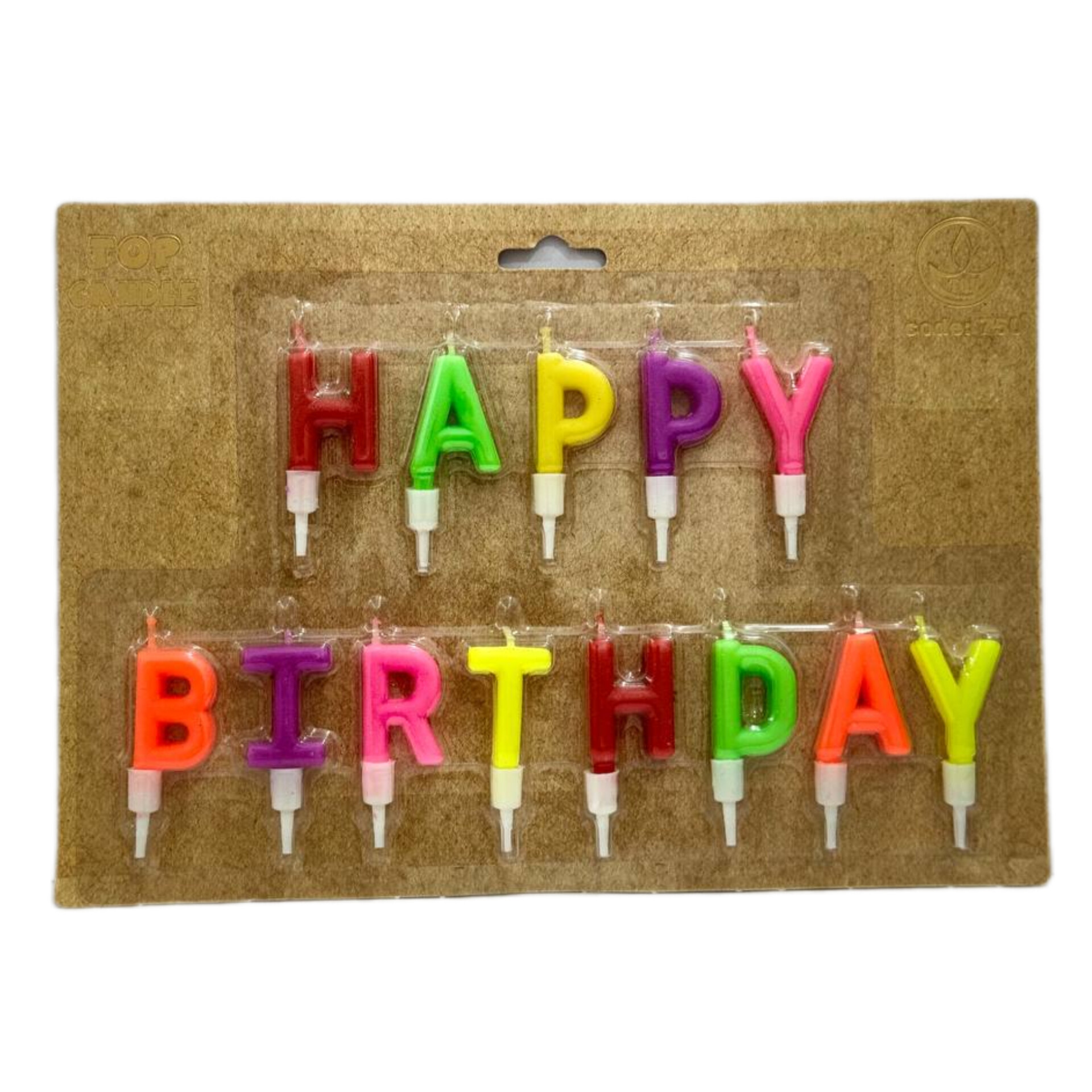 شمع تولد تاپ کندل مدل (Happy Birthday) مجموعه 13 عددی